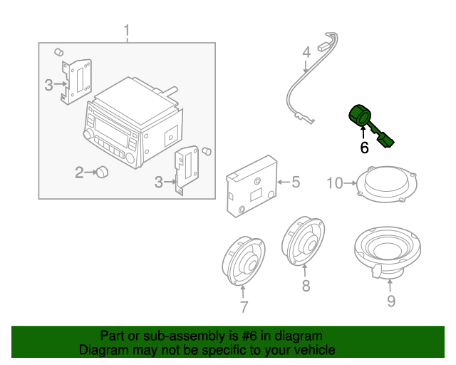 963302G503 Speaker 20082010 Kia Optima World Kia