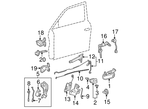 Lock & Hardware for 2004 Hyundai Accent #0