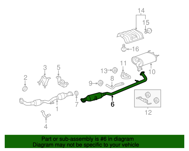 1742028470 Exhaust Intermediate Pipe 20072011 Toyota Camry Boch