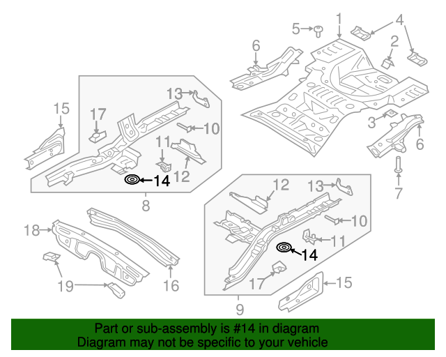 20172020 Lincoln Continental OEM Reinforcement Suspension Bra DG9Z