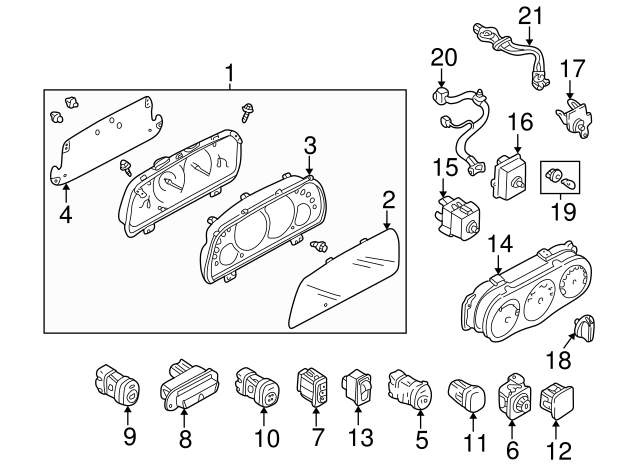 2004-2006 Mazda Tribute Knob e10161195 | TascaParts.com 