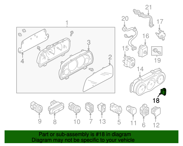 2004-2006 Mazda Tribute Knob e10161195 | TascaParts.com 