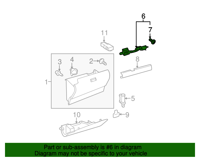 5556047041C0 Glove Box Latch 20072009 Toyota Prius OEM Genuine