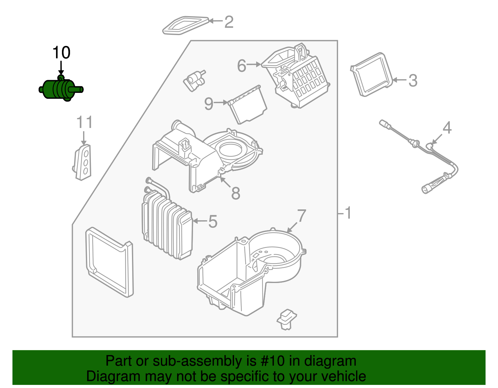 Motorcraft™ HVAC Air Inlet Door Actuator - Ford (YH-1460)