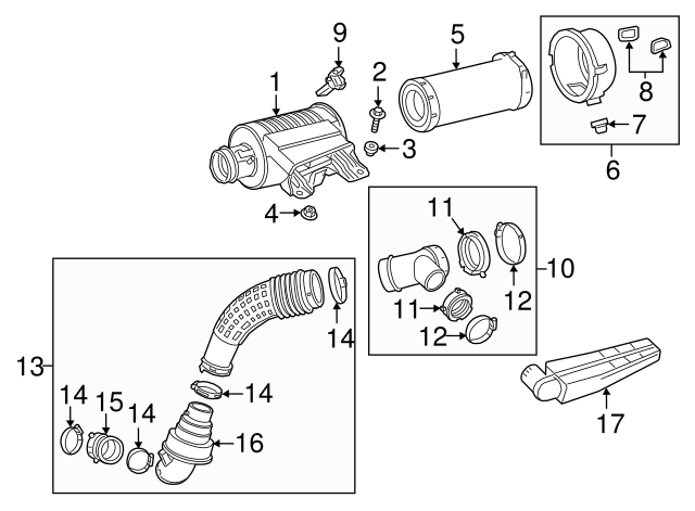 2017-2022 GM Air Cleaner Outlet Duct 84260088 | AutoNationParts.com