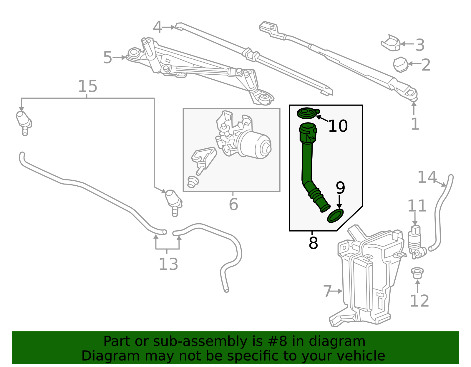 Windshield Washer Fluid Reservoir Filler Tube - GM (95182245)
