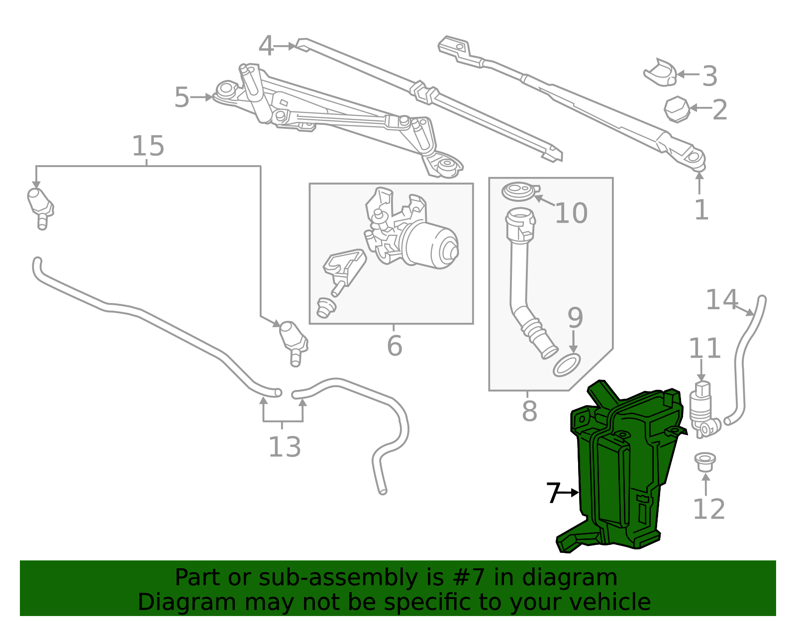 Windshield Washer Fluid Reservoir - GM (95182248)
