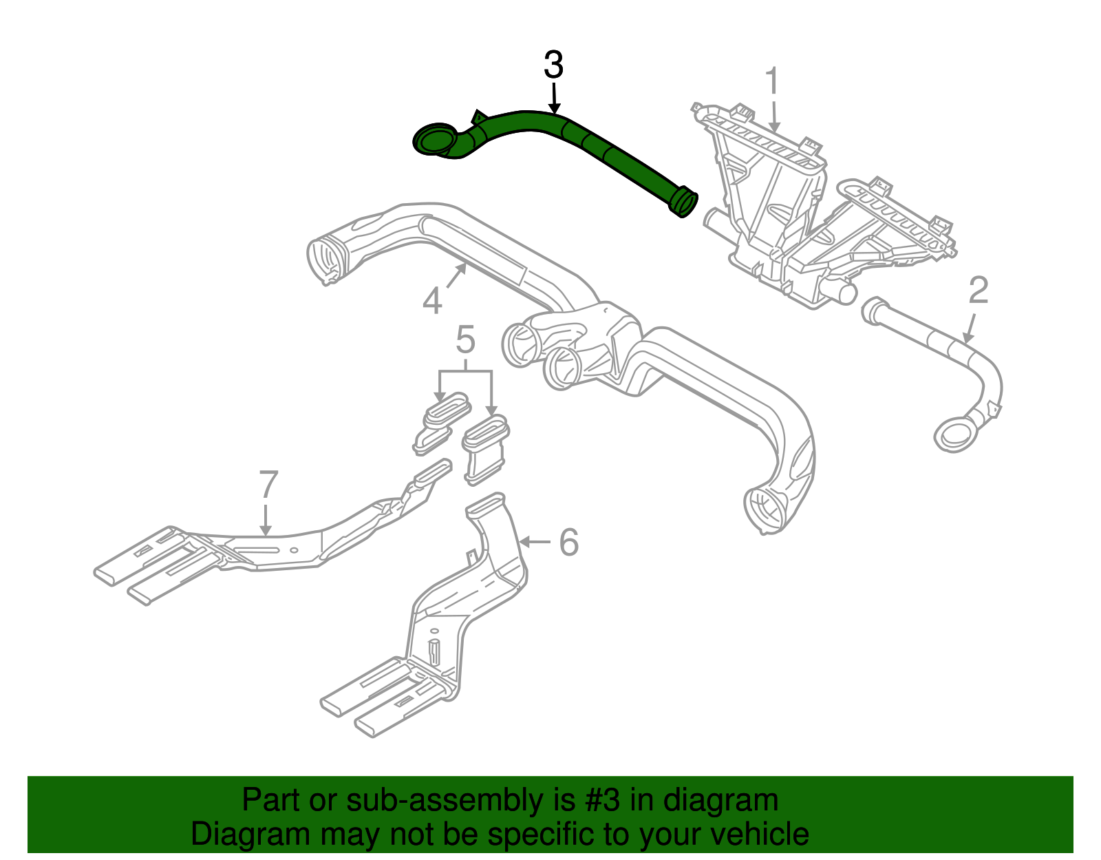 Driver Side Window Defogger Outlet Duct - GM (96655349)