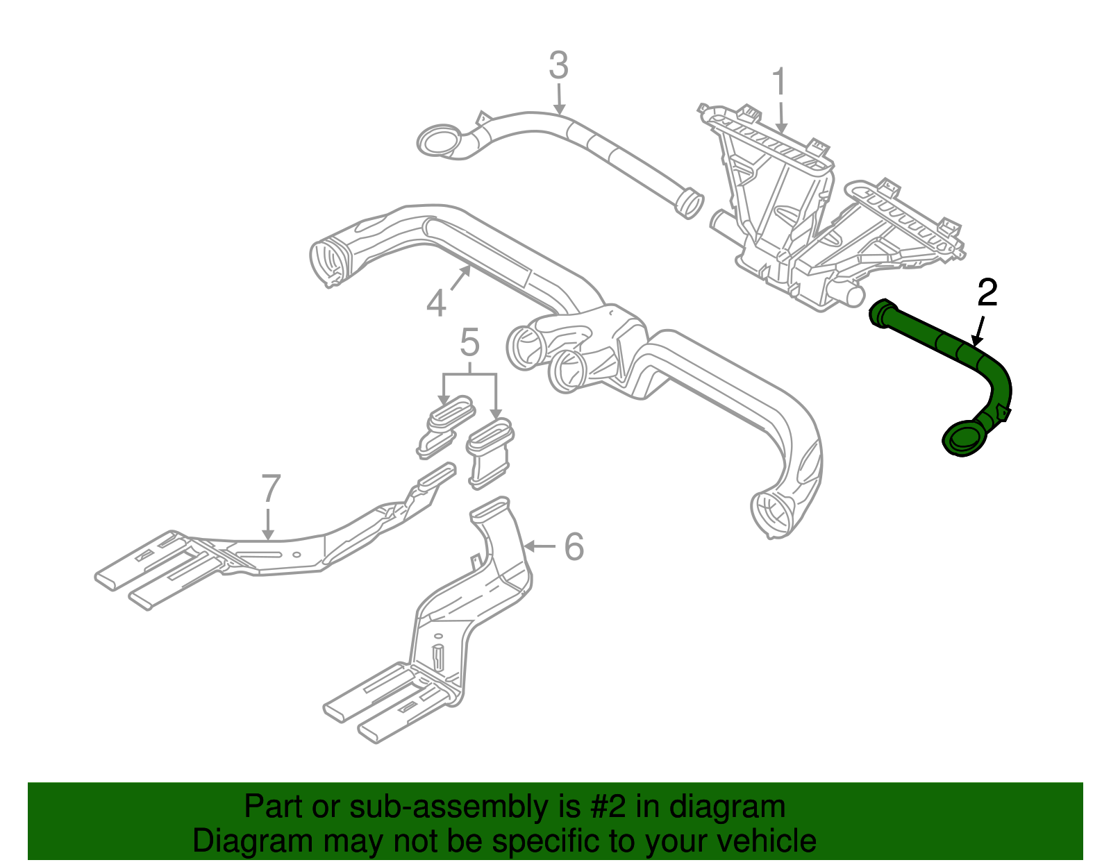 Passenger Side Window Defogger Outlet Duct - GM (96655351)