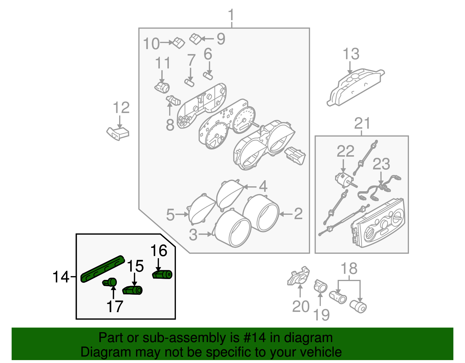 Instrument Panel Center Switch Package - GM (96540789)