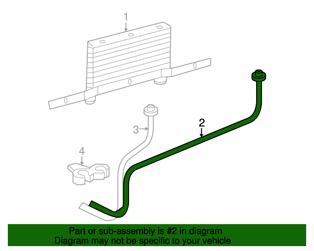 20072011 GM Automatic Transmission Fluid Cooler Inlet and Outlet Line