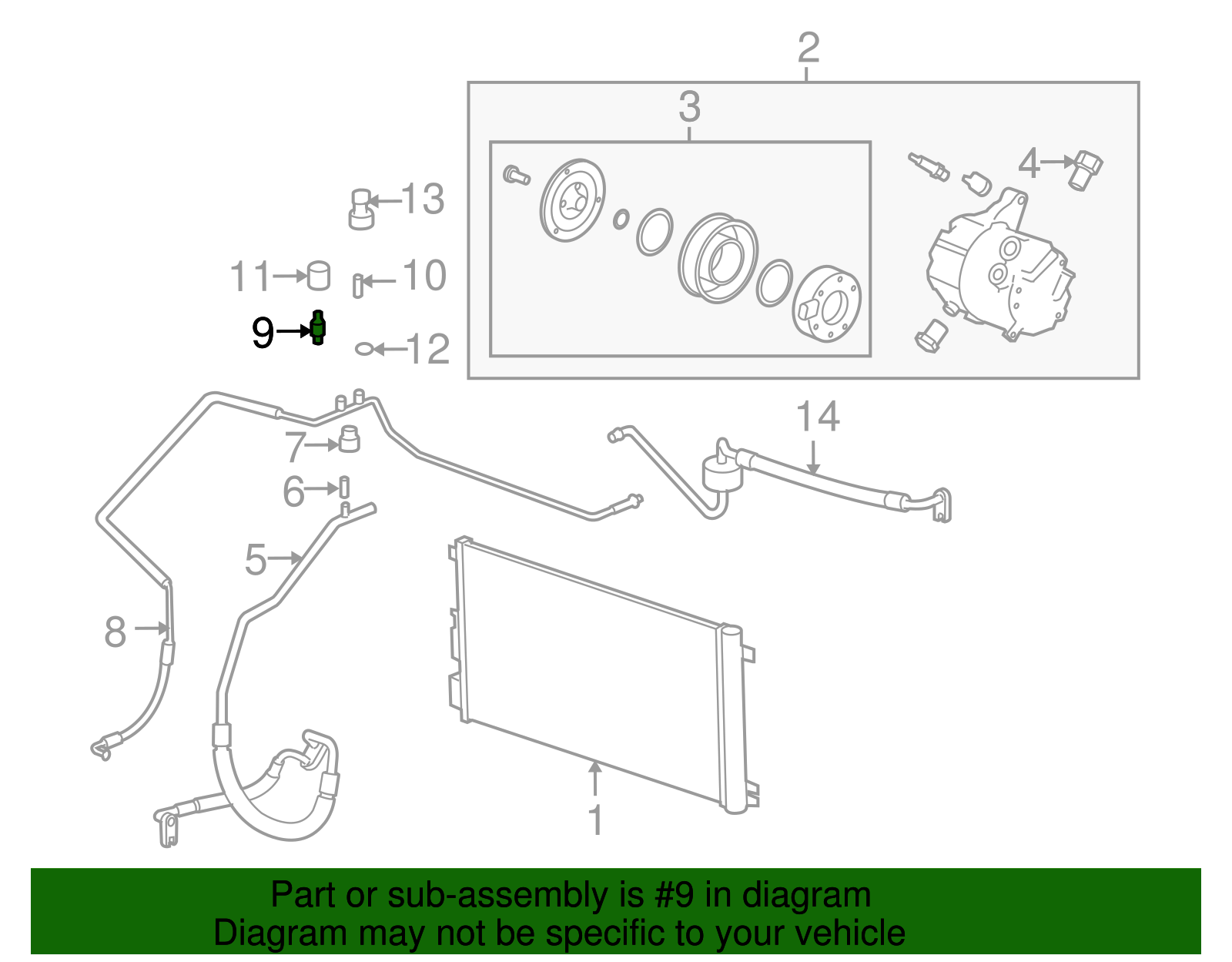 Air Conditioning Service Valve - GM (10245619)