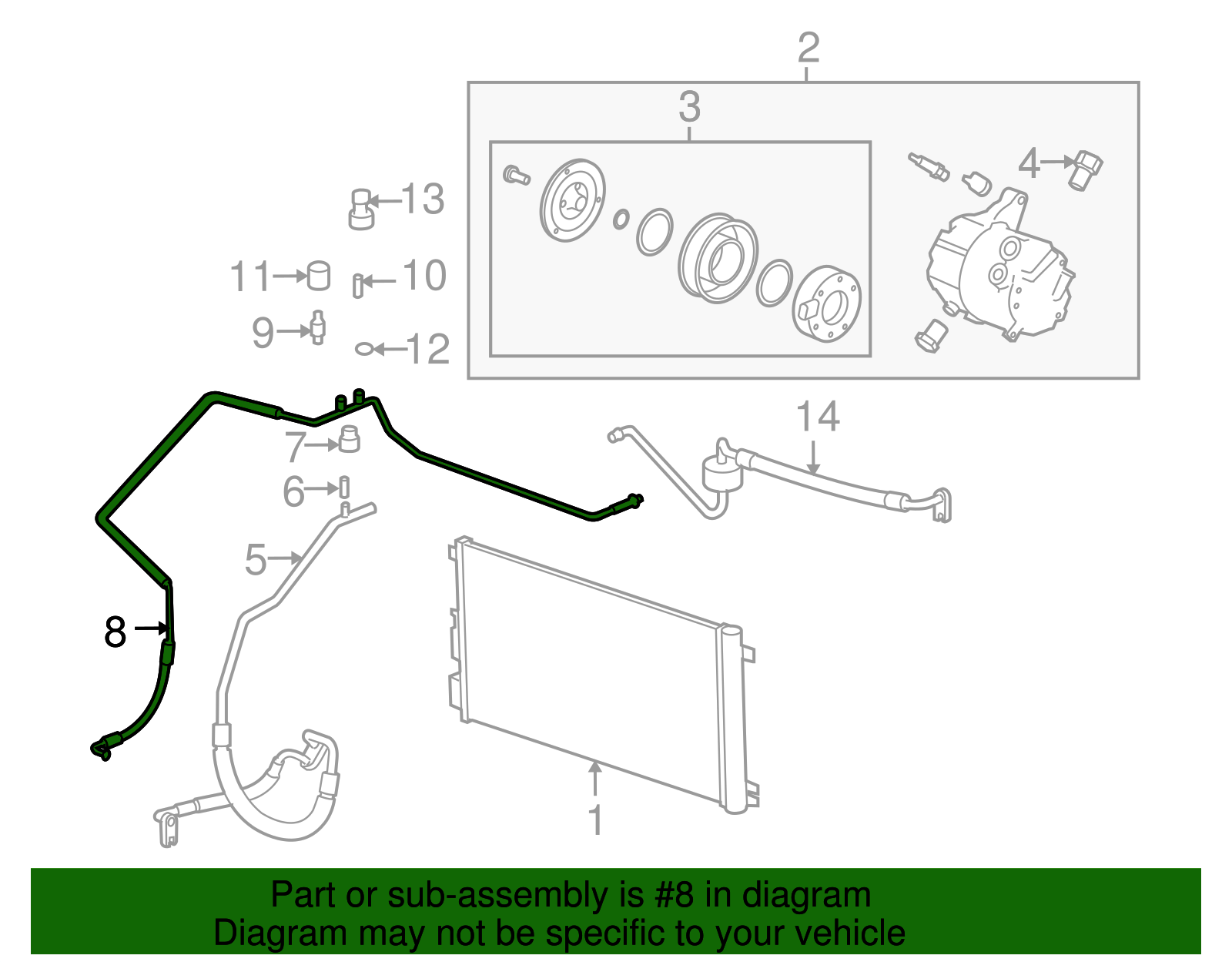 Air Conditioning Refrigerant Liquid Hose/Line - GM (19257313)