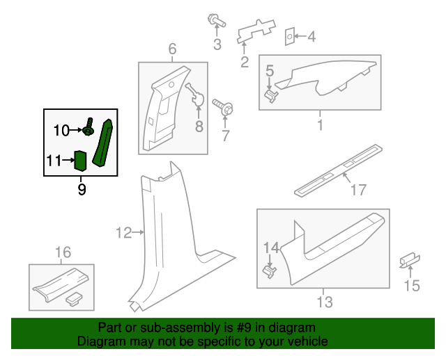 20072015 Ford Handle Driver's Side (LH) 7T4Z7831407AA