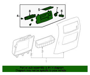 84046828 Grand Lace Wood Front Floor Console Trim Plate 84054368 | QuirkParts