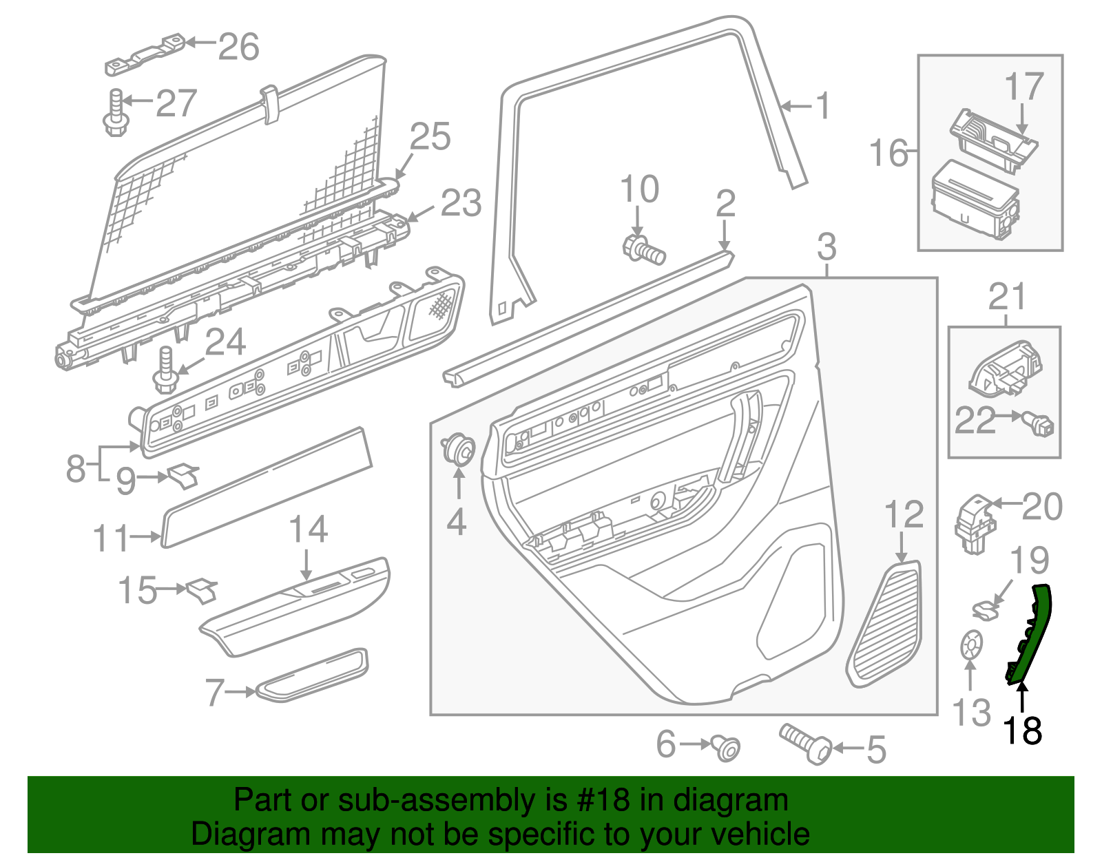 Handle Cover - Volkswagen (7P6-867-372-JZ8)