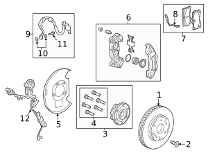 2019-2024 GM Front disc Brake Pad Kit (Replaces 85524066) 85663434 GM ...