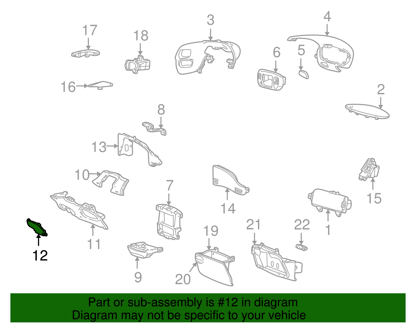 Fuse Box Cover - Ford (YL3Z-15045D62-AHD)