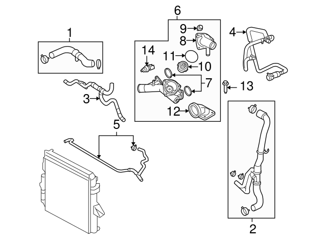 Car Engine Coolant Thermostat Housing Assembly For 2005-2009 Land Rover Lr3 20 Lr005631 4646010