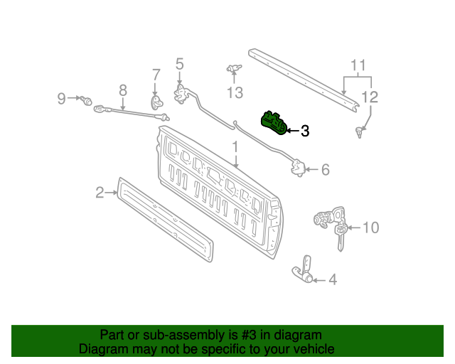 OEM Toyota Tailgate Handle For 20002006 Toyota Tundra Part 69090