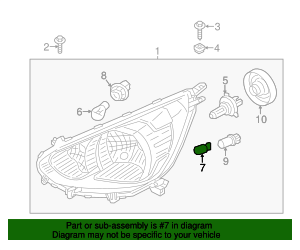 Genuine OEM Bulb Part# MS820090 Fits 2014-2020 Mitsubishi: Up To 35% ...