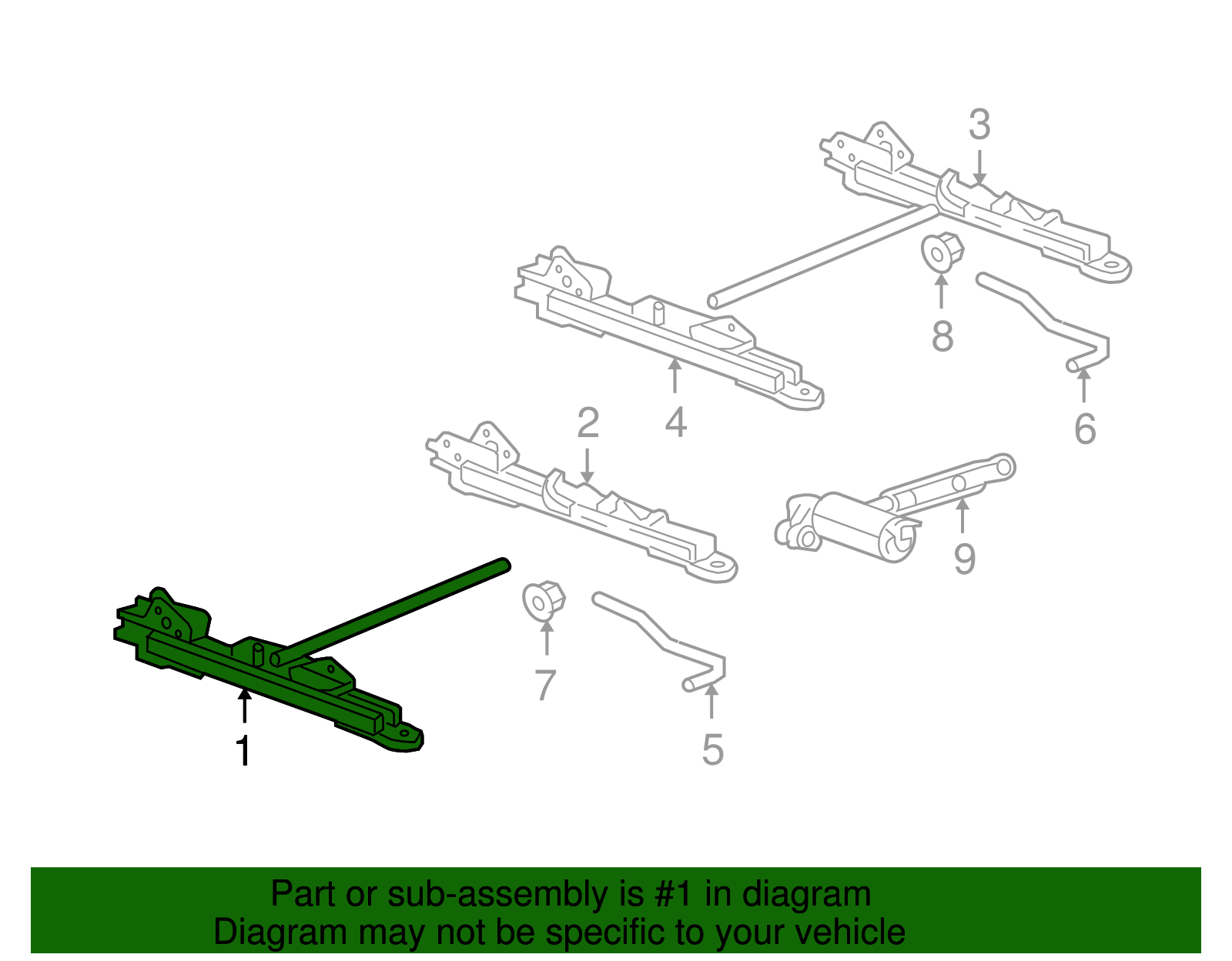 Adjuster Assembly-P/Seat Otr - GM (10379749)