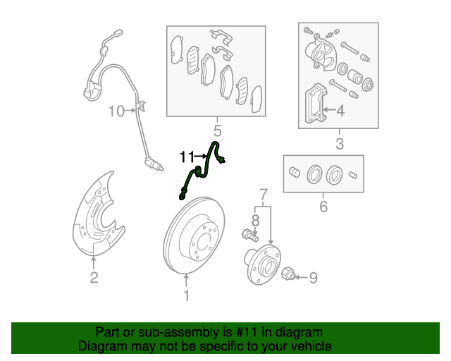 20032009 Subaru Brake Hose 26590AE031 Subaru Parts Store