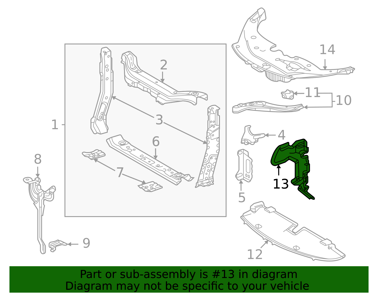 Side Air Baffle - Toyota (16593-77010)