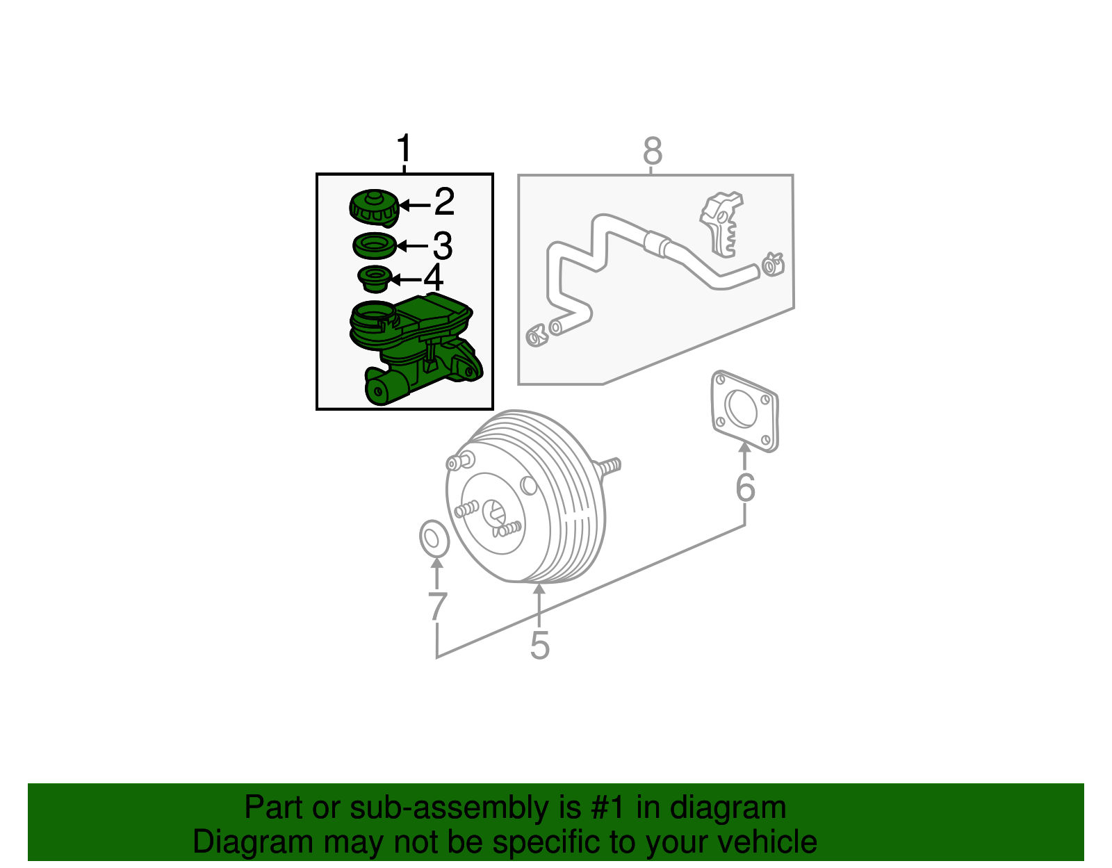 46100-S5D-A01 - 2001-2005 Honda Civic - Master Cylinder Assembly