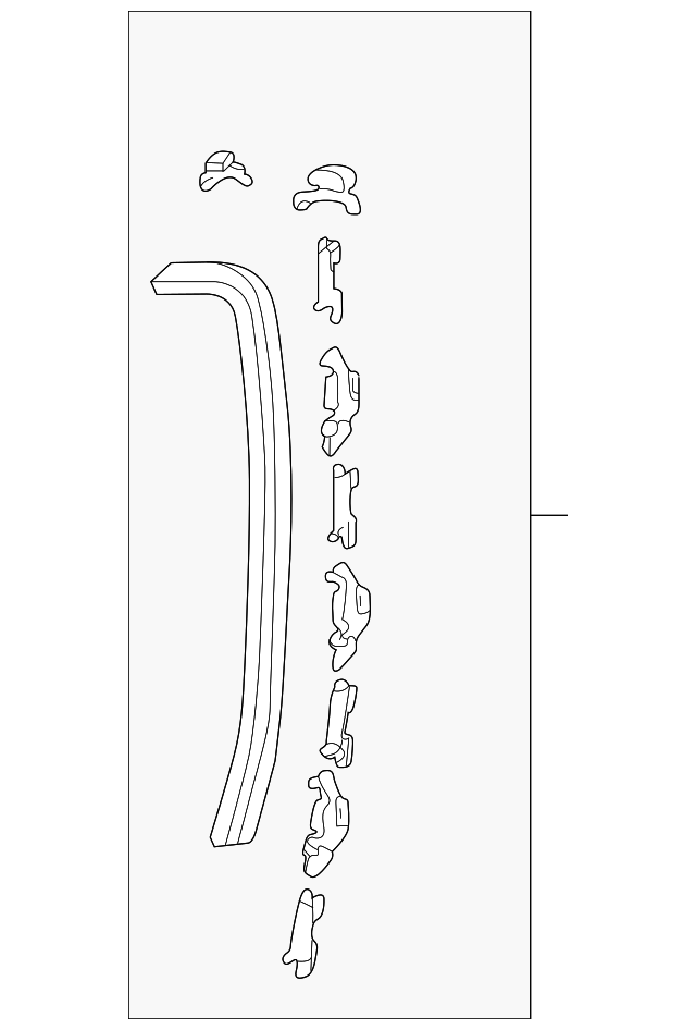 19942001 Acura Integra Side Molding 73162ST7003 OEMAcuraPart