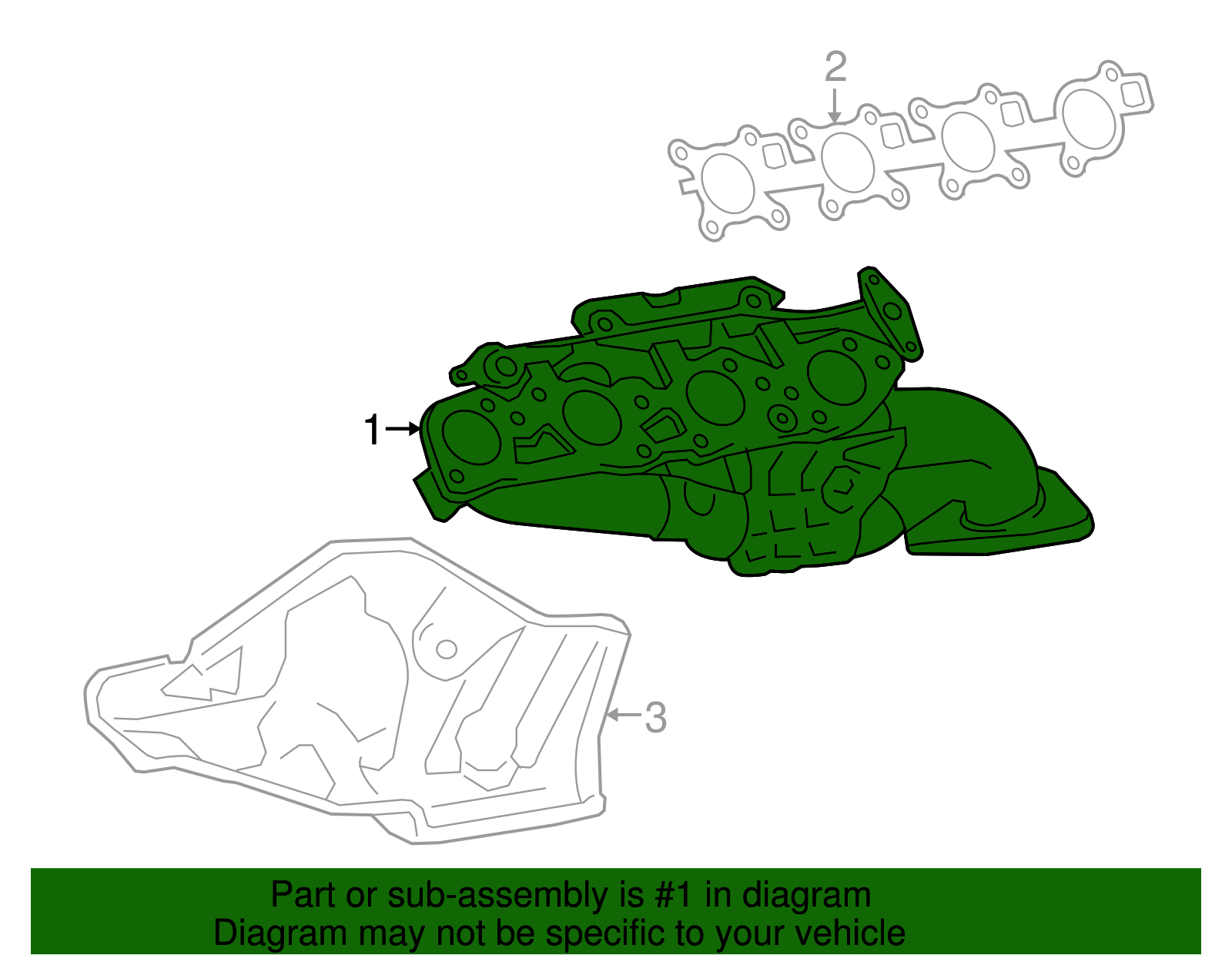 2007-2022 Toyota Exhaust Manifold 17104-38011 | Retail Performance Auto ...