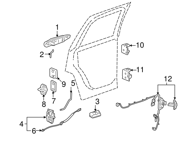 thumbnail image 2 of OEM Front Driver Door Lock Actuator Latch For 07-09 Cadillac, Chevrolet, GMC (Part 25863021) 2 of 13
