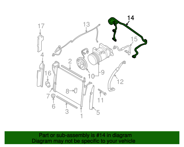 2004 2015 Nissan Return Line 92450 ZW05B Nissan Parts Plus