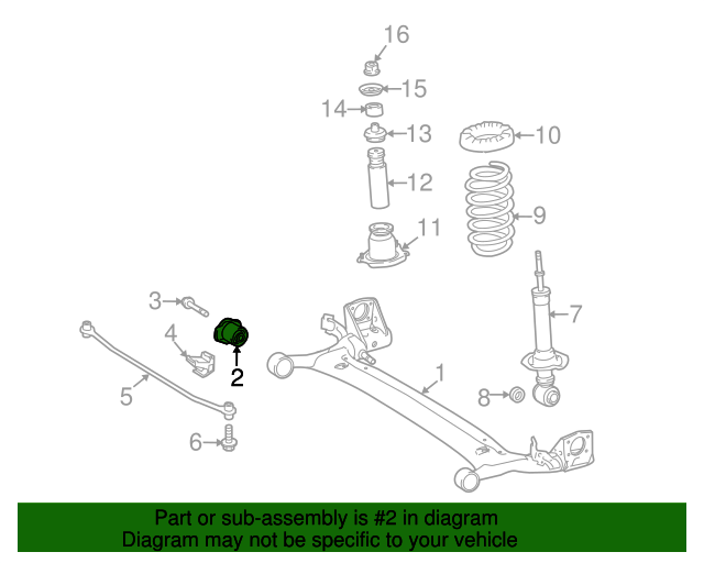 20142019 Toyota Corolla Axle Beam Bushing 4872502350 Toyota Parts