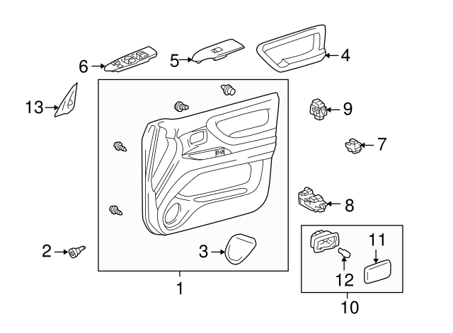 Toyota 67709-60010-A1 Speaker Door Grille