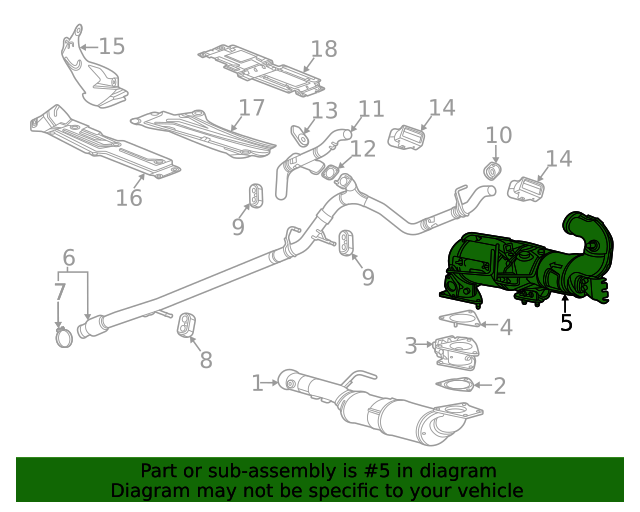40009042 Nitrogen Oxides Catalytic Converter with Filter 20212022 GM GM Parts Club
