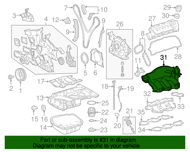 20112016 Toyota Sienna Intake Manifold 171900P071 Toyota Parts Center
