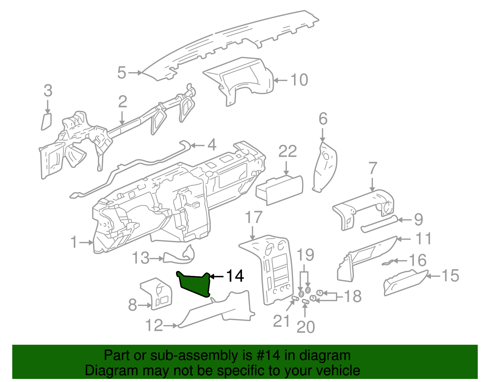 Panel Assembly-Floor Panel Fil *No Finish - GM (15068975)