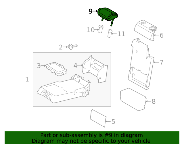 83A885975P2UO Headrest 20192024 Audi Q3 Audi OEM Parts
