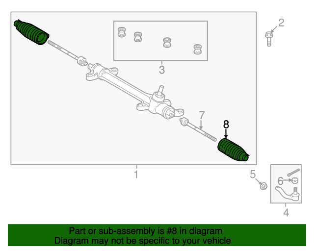 20082019 Toyota Tie Rod Boot 4553509200 Toyota Parts Center