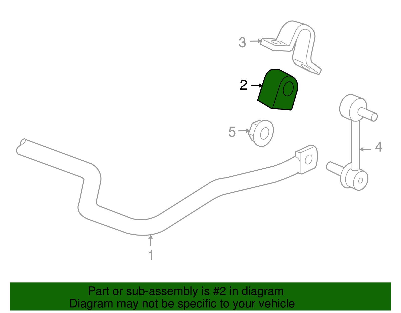 Insulator-Rear Stab Shf - GM (94713450)