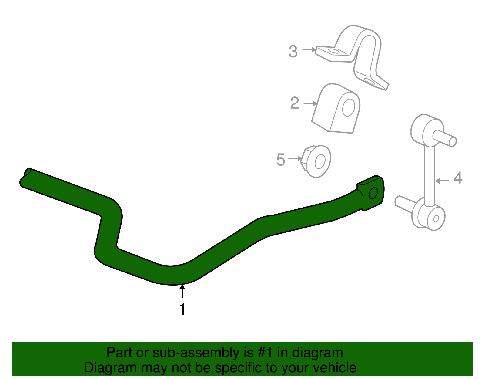 Rear Suspension Stabilizer Shaft - GM (94701489)