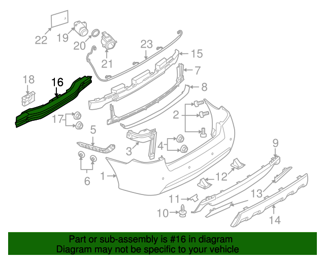 Genuine Impact Bar for 2010-2011 Saab 9-3X | Part# 12781612 | Over 