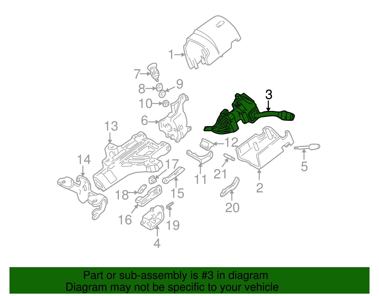 Turn Signal & Hazard Switch - Ford (YL1Z-13K359-BA)