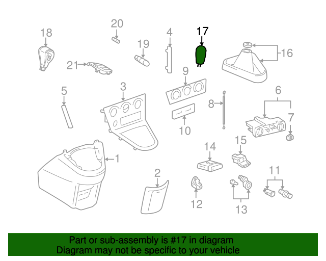 20032006 Pontiac Vibe Shift Knob 88973635