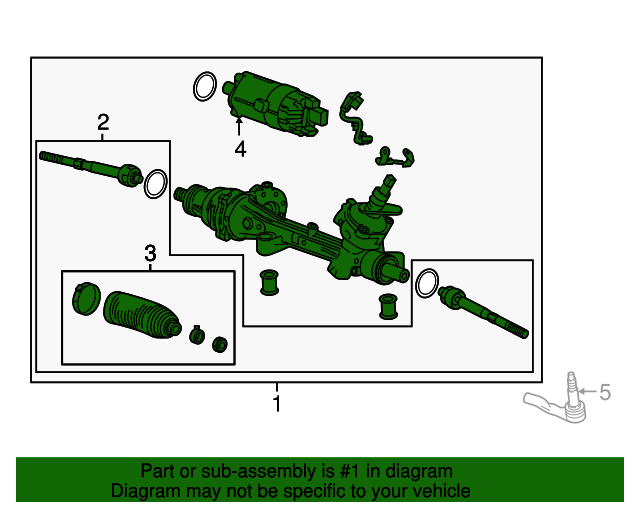 20182019 Chevrolet Volt Electric Belt Drive Rack and Pinion Steering