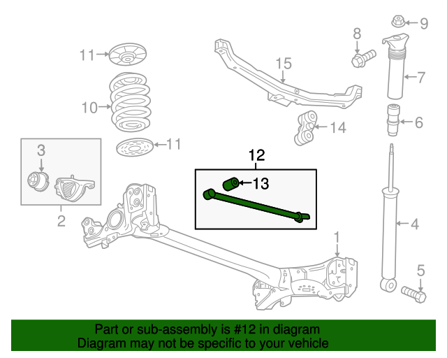 20162019 Chevrolet Cruze Rear Suspension Lateral Link 13407492 GM