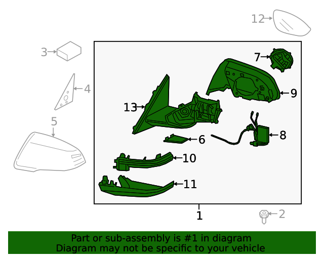 Toyota Mirror Assembly Outer R Part 87910waa09 Toyota Of Colorado