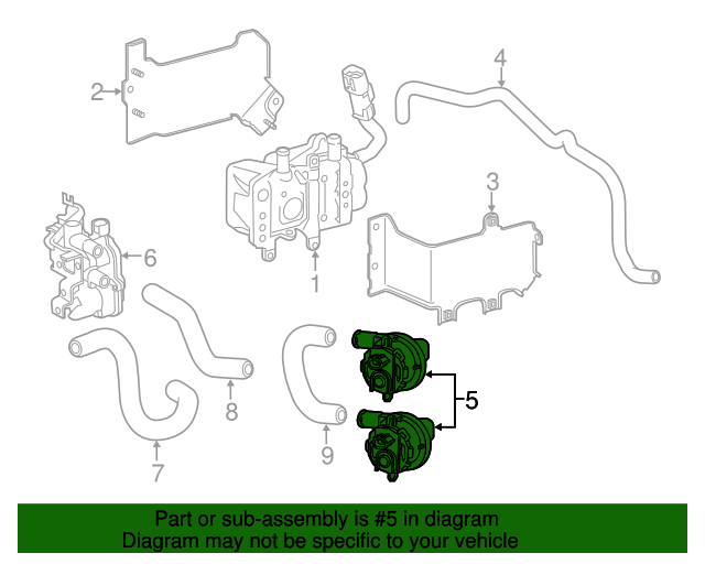 79961TV1E01 Water Pump 2014 Honda Accord Genuine Honda Parts