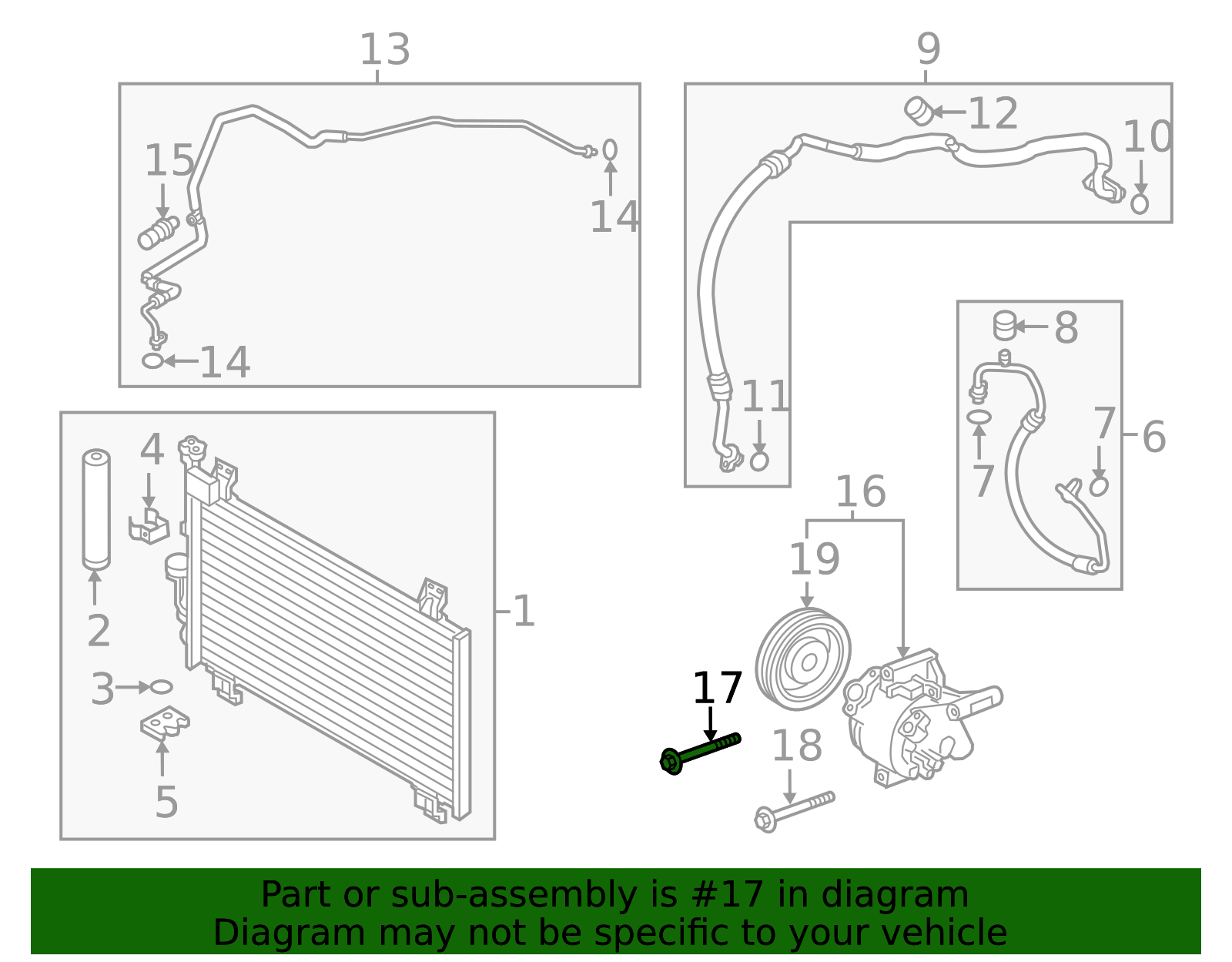 Compressor Upper Bolt - Scion (90118-WB640)